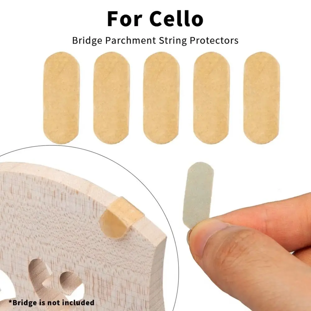 5/10Pcs Cello Brücke Pergament Schützen E String Schaffell Schutz Pad Instrumente Teile Pergament Instrumente Zubehör