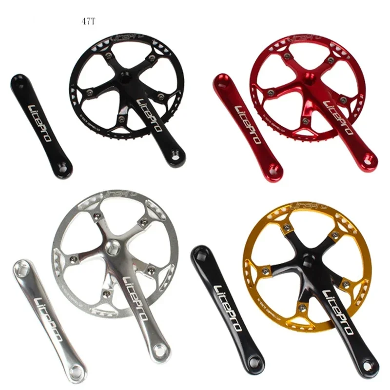 Litepro 45-58T Single Speed 130mm BCD Folding Bike Chainring And Crank BMX Alloy Chainwheel