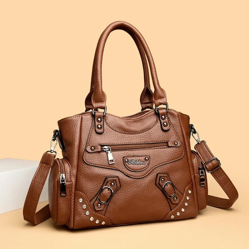 

Trendy High-End Messenger Bag Minimalist Leather For Women With Large Capacity Commuter Simple Design