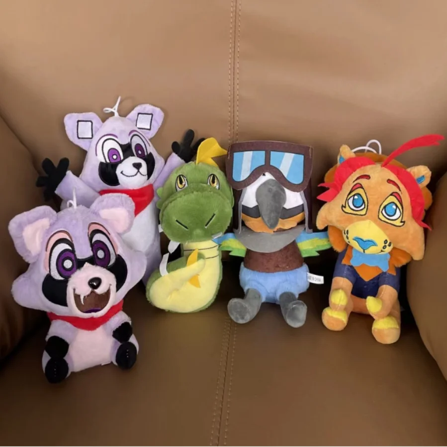 5pcs/Set Indigo Park Raccoon Plush Toys Cute Stuffed Animals Toy Lion Eagle Snake Doll Game Figures Soft Toy Birthday Xmas Gifts