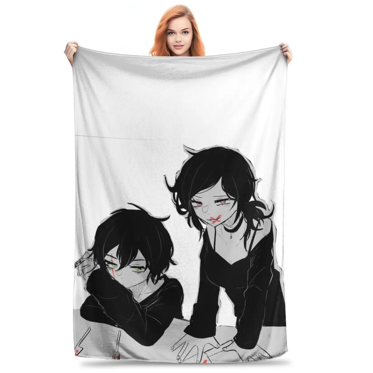 Ashley And Andrew The Coffin Of Andy And Leyley Blankets Flannel Multi-function Sofa Throw Blankets For Home Bedroom Travel