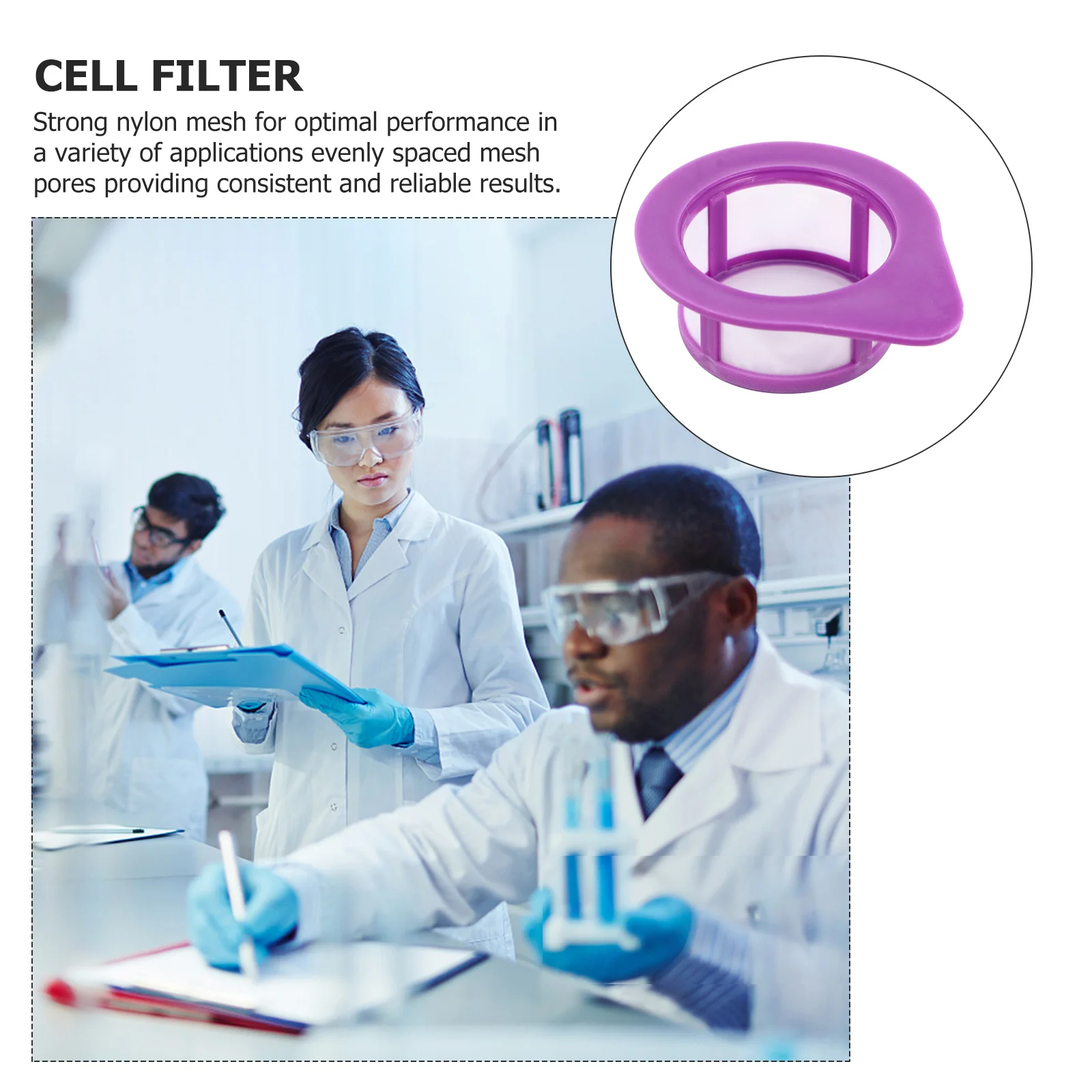 

Cell Strainer Mesh Lab Filter Fine Sieve Grid Handle Strainers Filters Nylon Experiment Tool