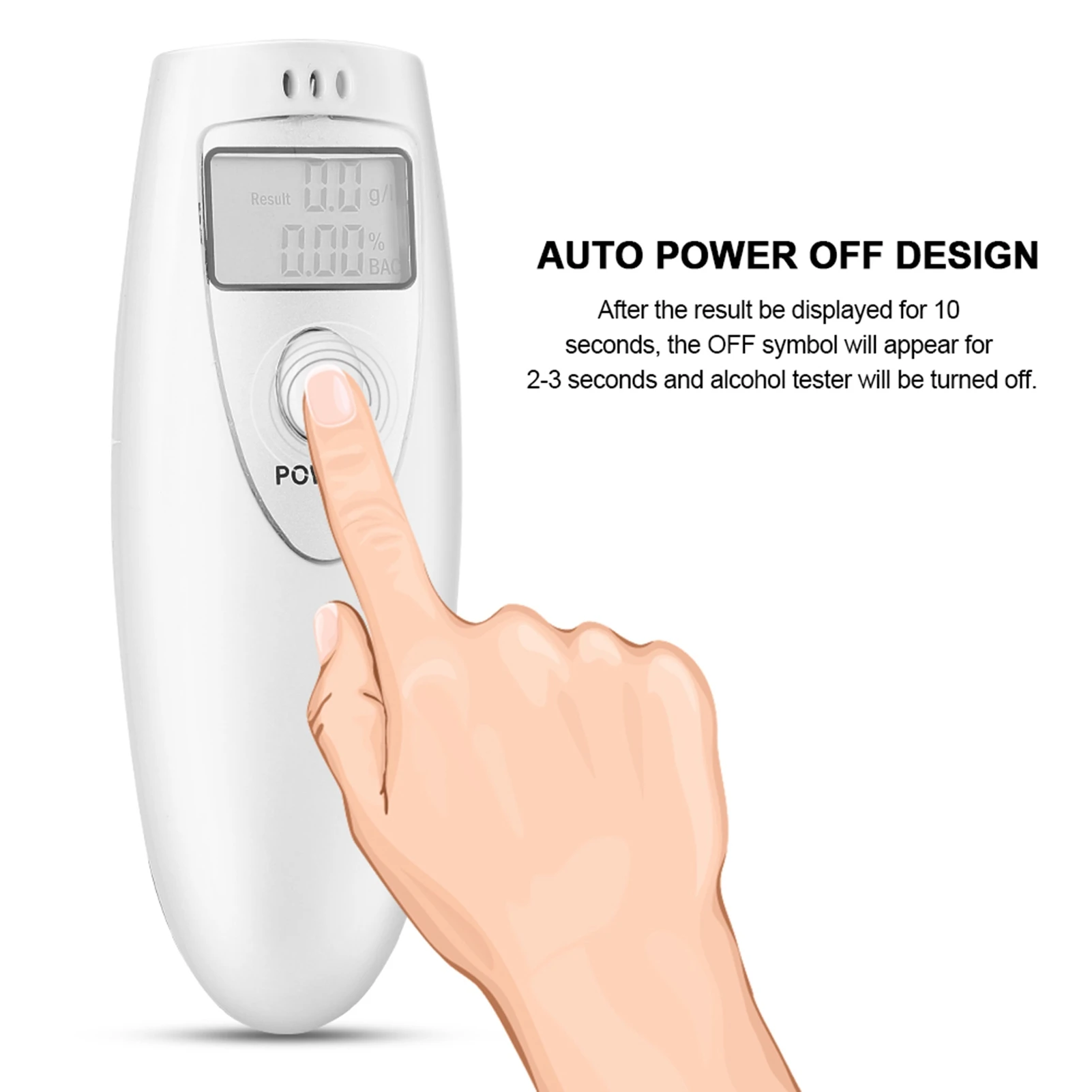 Digital Breathalyzer Tester Alcohol Detection Accurate measureme professional Portable Breath Alcohol Analyzer Sensitivity