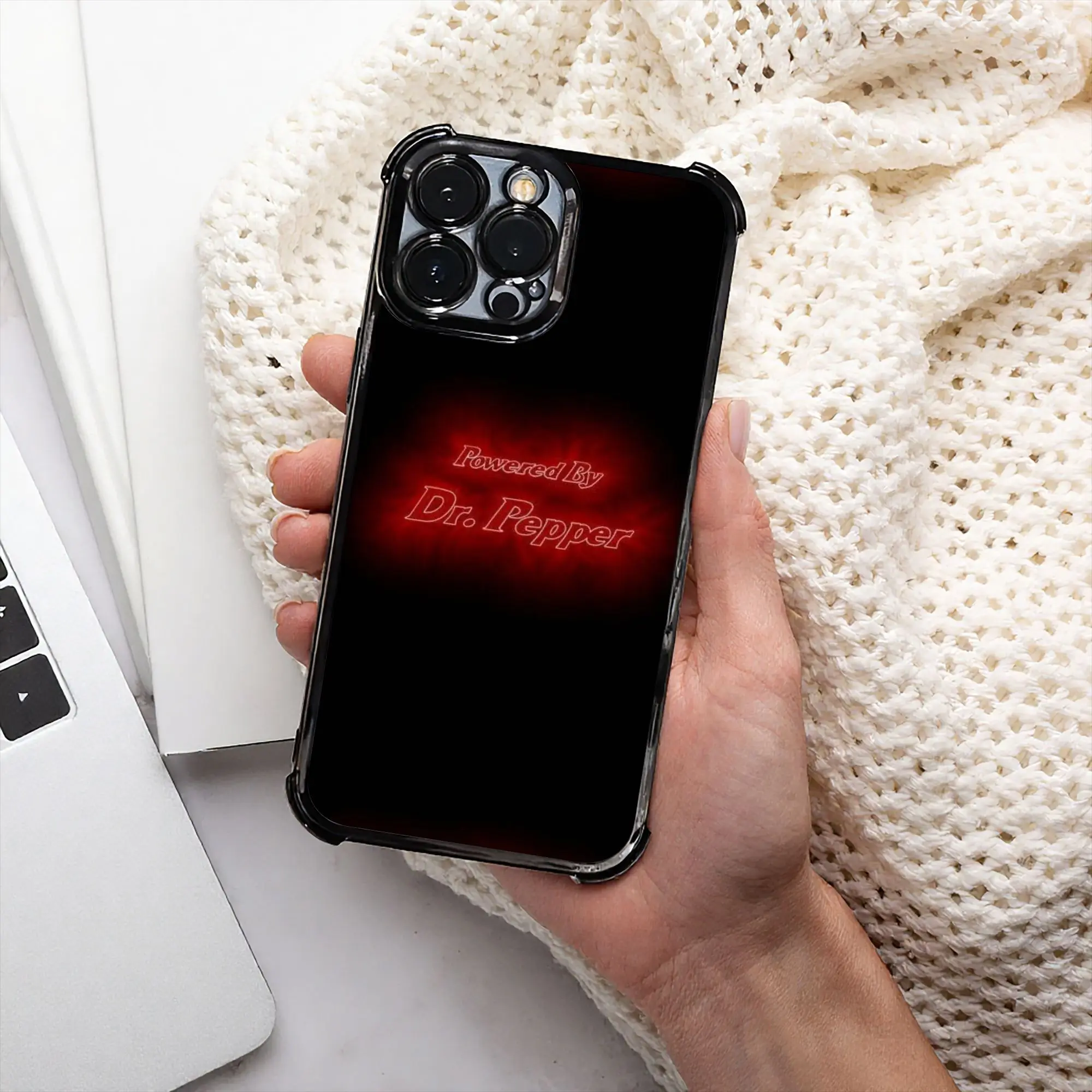 

Red (7) Phone Case Dr Pepper Electroplating Process Protective Cover Suitable For IPhone Various Models