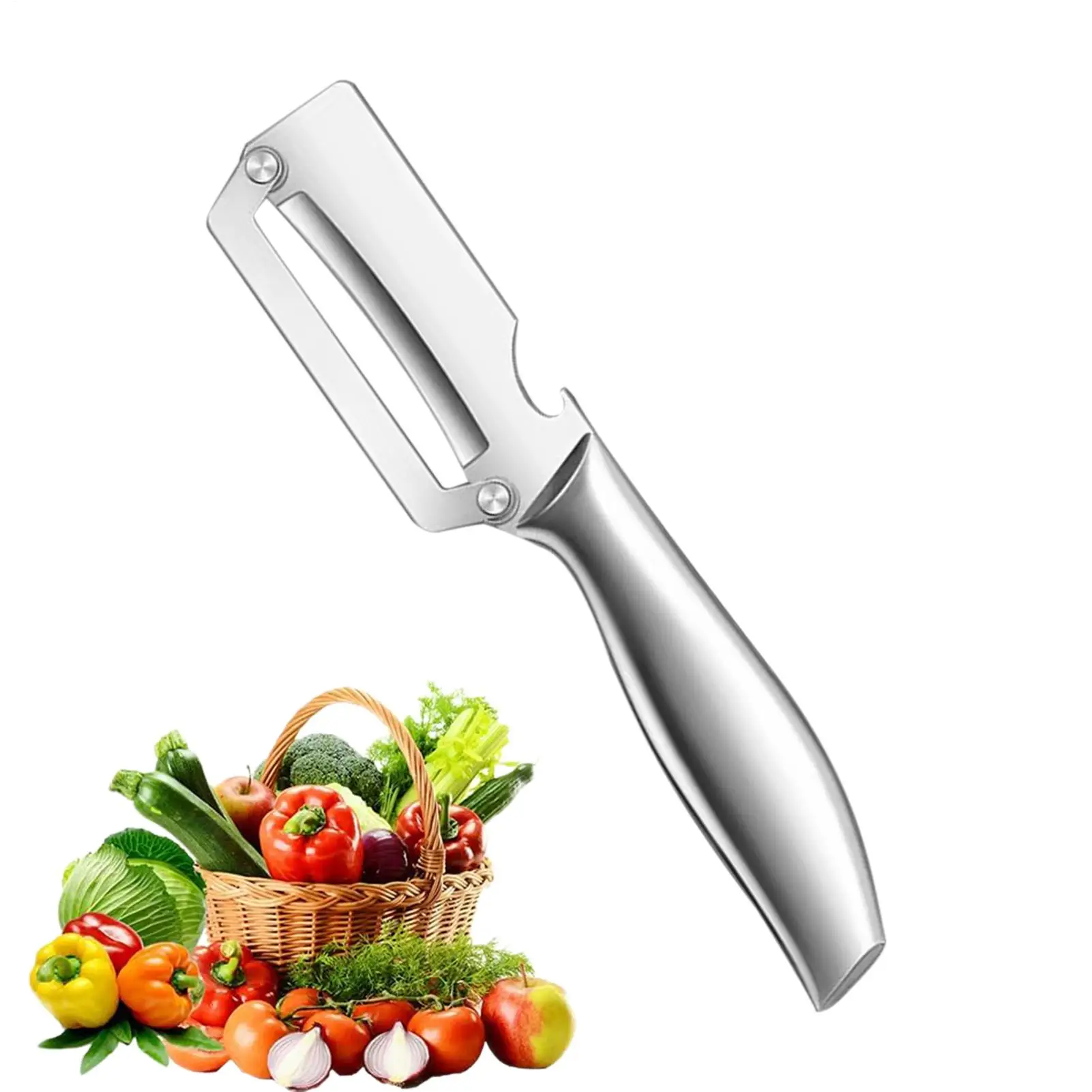Stainless Steel Peeler Stainless Steel Multifunctional Scraper with Bottle Opener Kitchen Appliances for Fruit Potato Lemon Home