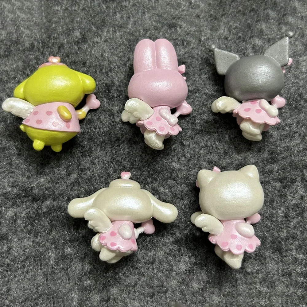 Hello Kitty Angel 4Cm Keychain Figure Sanrio Melody Kuromi Anime Cinnamoroll Doll Kawaii Diy Cake Decoration Christmas Gifts Kid