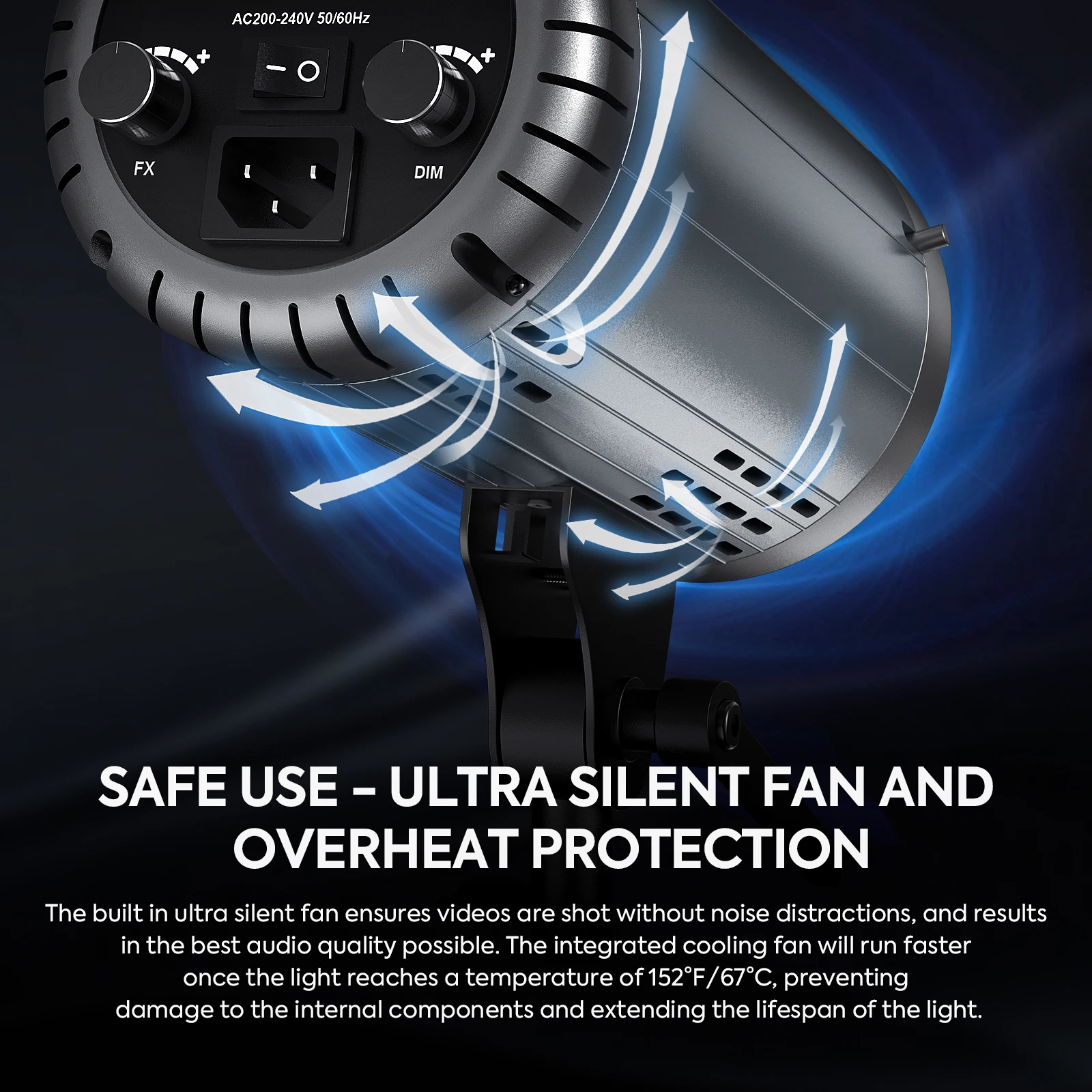 200 W แสงต่อเนื่อง LED Video Light 2700-7500 K Spotlight Cool & WARM Light Cri97 การถ่ายภาพสําหรับ Photo Studio วิดีโอ