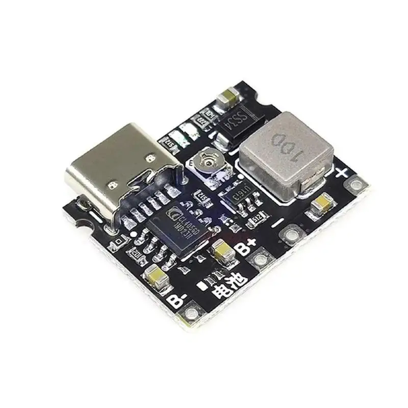 1Pcs Type-C Booster Converter Module 18650 Lithium Battery Charging Discharging Board 3.7V To 5/9V 2A DC-DC Step Up Boost Modul