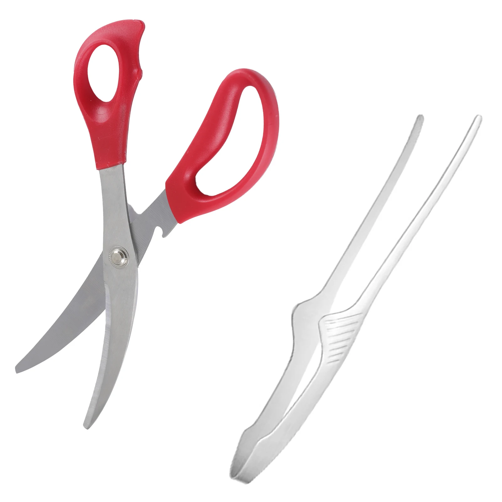 

BBQ Scissors Clip Set Chicken Scissors BBQ Clip Food Tongs Scissors Kitchen Tool Set，BBQ Accessories，Kitchens Accessories