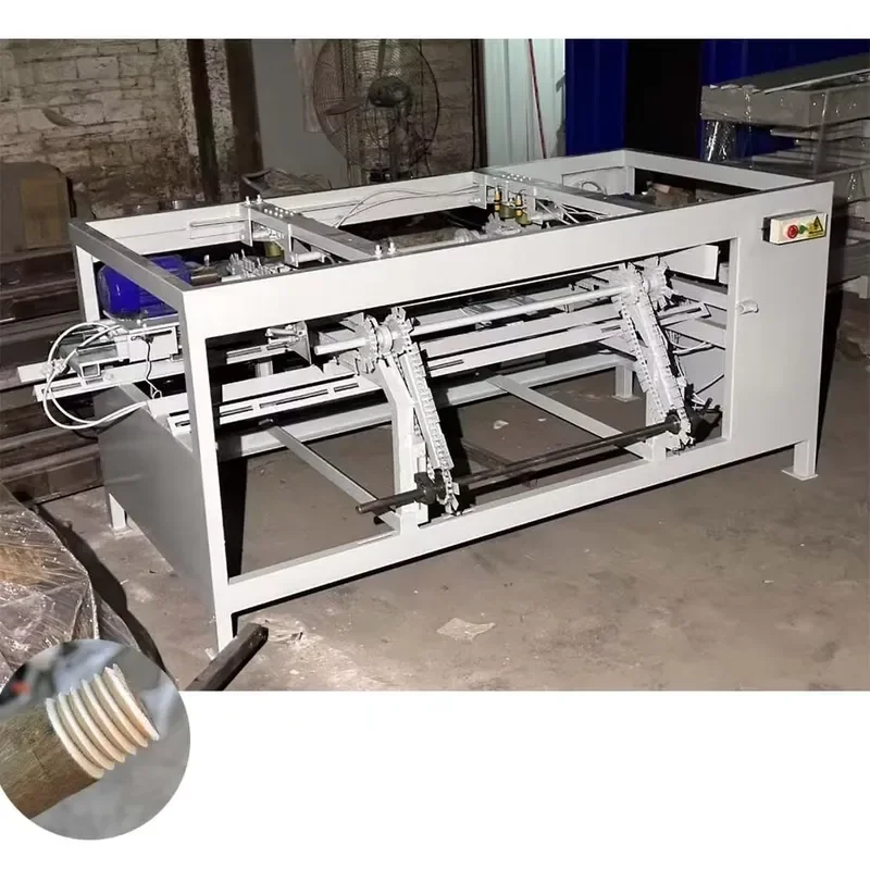 CE Certification Fully Automatic Wooden Stick Tooth Opening Machine Mop Rod Round Head Machine Woodworking Threading Machine