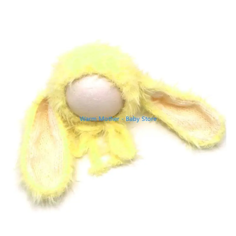 آذان الأرنب زي قبعة التصوير الدعائم الطفل اطلاق النار قبعة صغيرة قبعة لطيف الجلد ودية لارتداء الرأس لحديثي الولادة 0-12 57QE