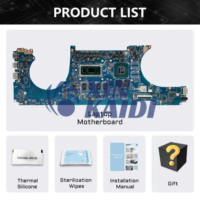 Motherboard Laptop untuk ASUS ZenBook UX533FD RX533F UX533FN U5300F komputer Mainboard I5 I7 8th CPU GTX1050 MX150 8GB 16G RAM