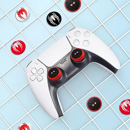 Imagen 2 del producto 4 Uds. Fundas con tapa para palanca de pulgar, funda protectora de agarre para Joystick para PS5, PS4, Switch Pro, cubierta de Joystick de silicona