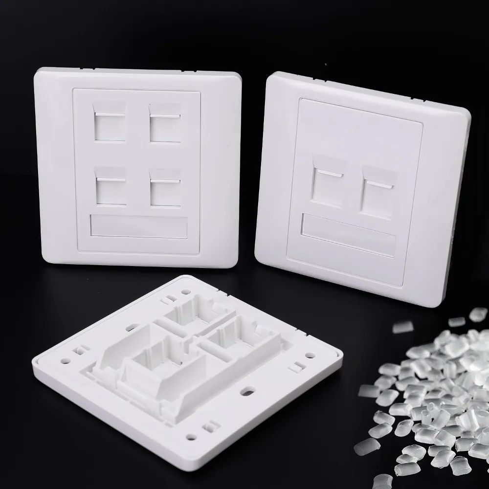 86 Type Computer Socket Panel CAT6 Network Module RJ45 Keystone Cable Interface Outlet Wall Switch Extruded Wire LAN Socket