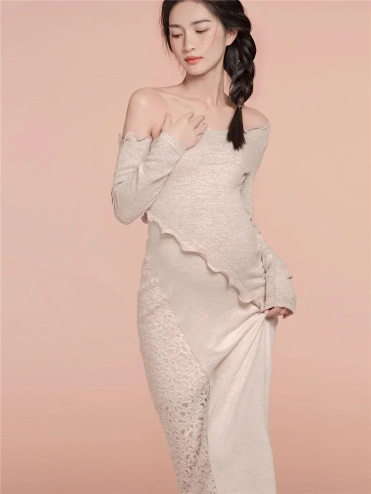 Women Photography Props Maternity Off-shoulder Elegant Pregant Dress Pregnancy Dresses Studio Photoshoot Photo Clothes