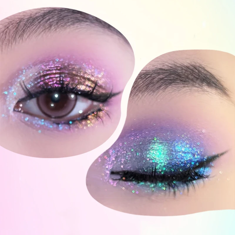Camaleão sombra de olho líquida perolada shimmer longa duração perolado fino espumante lantejoulas iluminador sombra maquiagem dos olhos
