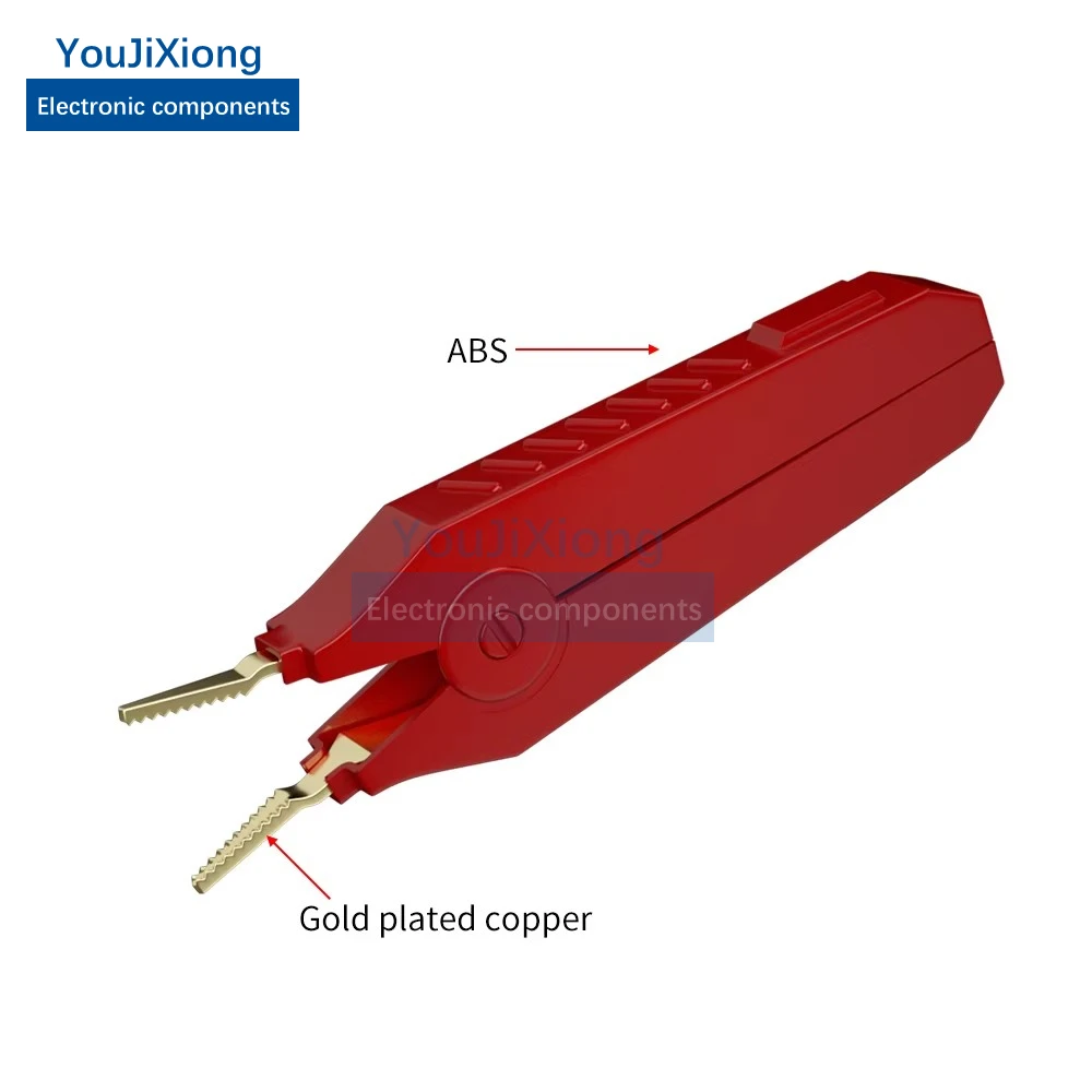 2PCS LCR Lead Bottom Resistor 4 Wire 4mm Safety Banana Stopper Kelvin Clip Plated Probe - Image 6