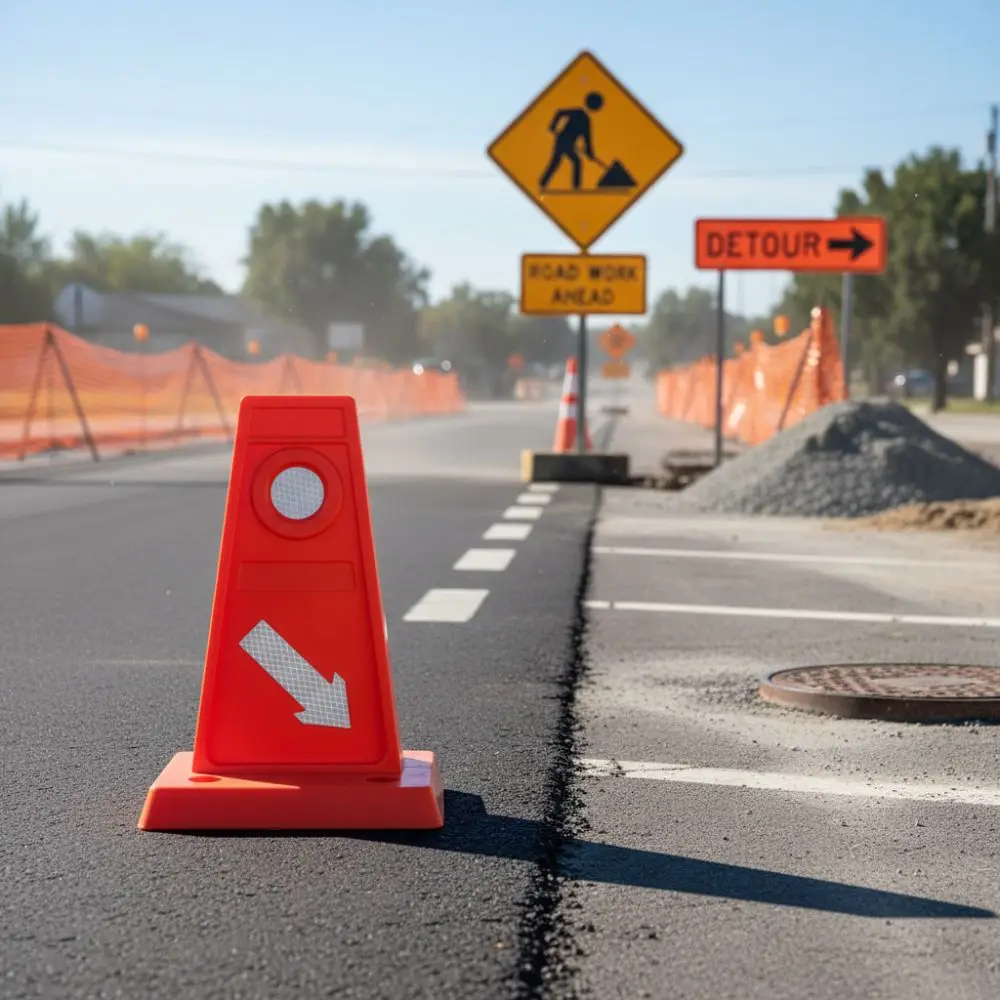 TPU Material Traffic Lane Separator EVA Material Good Flexibility Road Warning Sign Easy Installation Impact Resistance