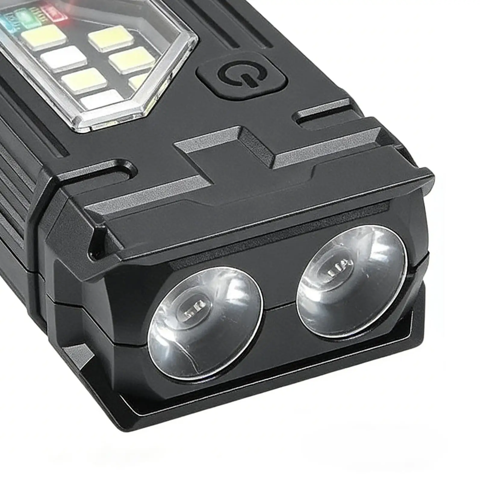 Portable Flashlight Clip On Worklight With 3 Levels Pocket Flashlight For Camping Hiking Home Fishing Night Walking Running