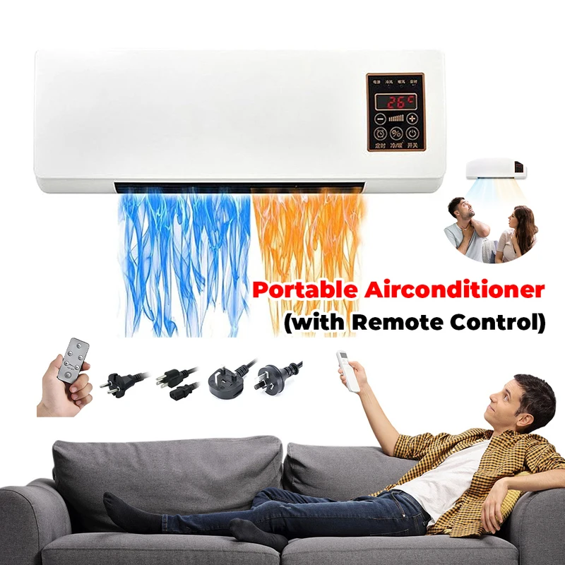 Wall Mount Portable Airconditioner with Remote Control Split Max Airconditioners Portable Wall Airconditioner for Home Office