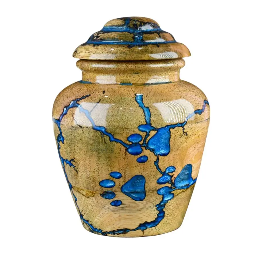 

Урна для праха домашних животных, деревянная и из смолы, для праха собак и кошек, декоративная урна, похоронная коробка, с изображением собачьей лапы, маленькая