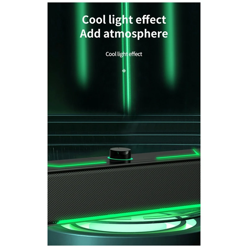 デスクトップおよびゲーム用の大容量LEDスピーカー,新しいハイファイステレオスピーカー