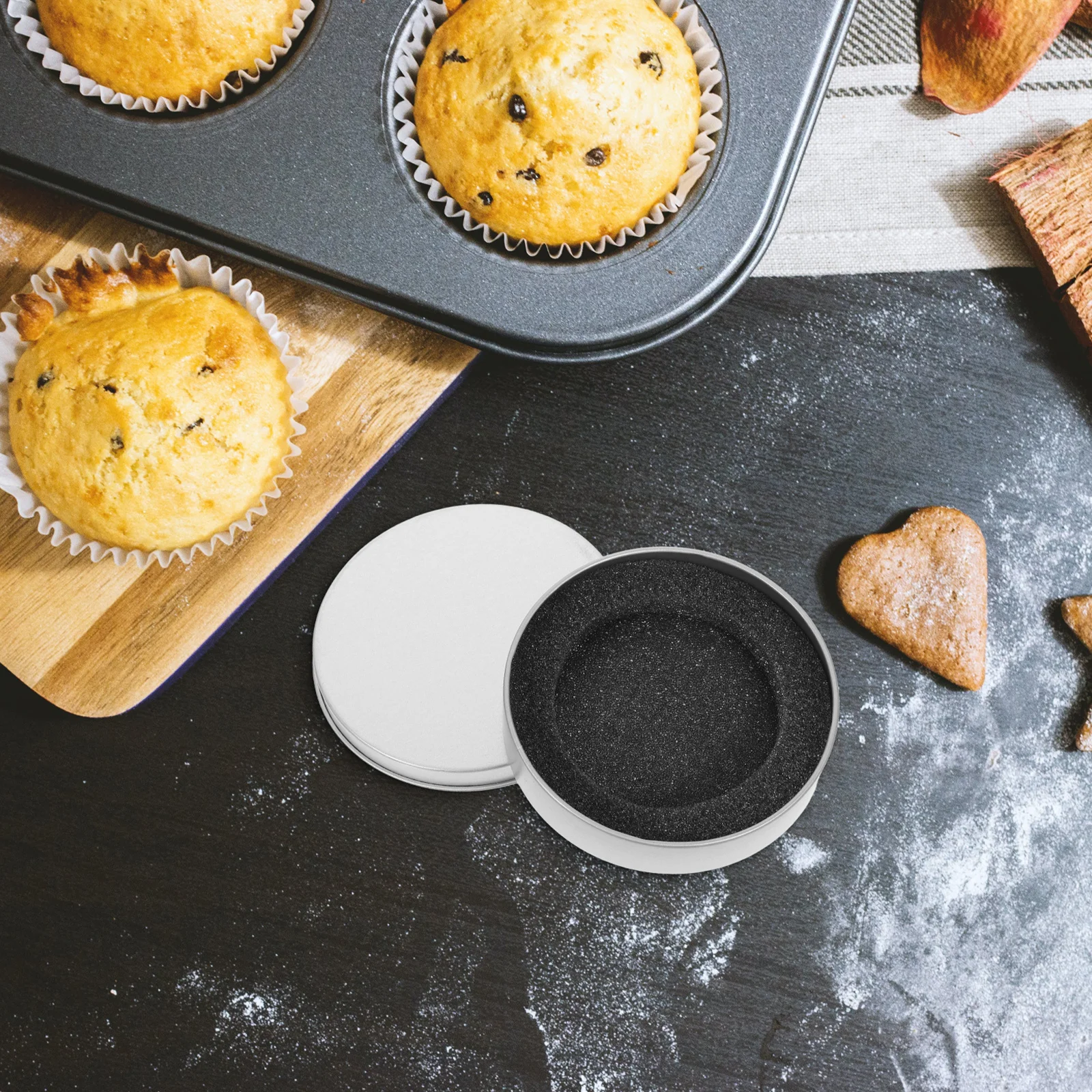 

10Pcs Cookie Tins Elegant Metal Tin Boxes Empty Coin Containers for Gifts Party Favors Travel Sweets Storage Small Candy Holiday