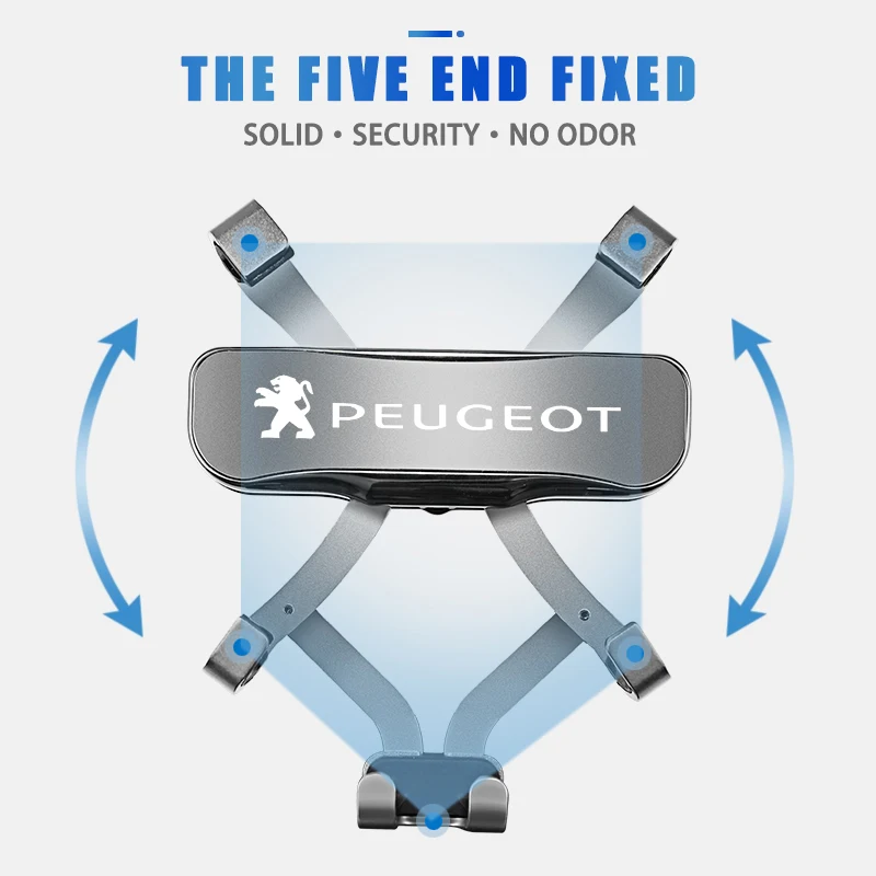 Для Peugeot 208 3008 308 2008 207 107 508 607 106 406 407 307 206 301 40 Автомобильный держатель телефона с вращением на 360 градусов Гравитационный автоматический захват
