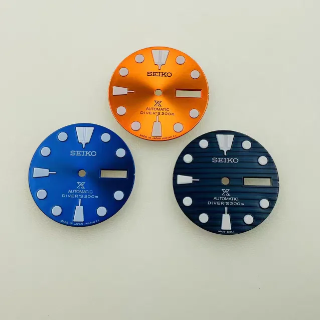 

28.5mm NH36 Dial S Logo Green Luminous Abalone NH36A Dial Diving Surface for Seiko Dial