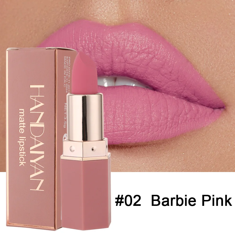 HANDAIYAN 6 สี Matte ลิปสติก Velvet Easy Tinting Long-Lasting LippenstiftTinted Balm 24 ชั่วโมง WaterproofMakeup Lip แต่งหน้า