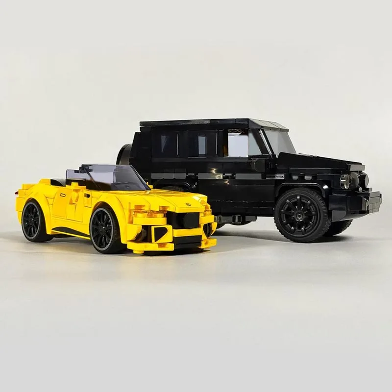 456 PCS Customize MOC Silver Star G63 & SL63 SUV and Roadster Model Custom Building Blocks Education Assembly Toy Festival Gift