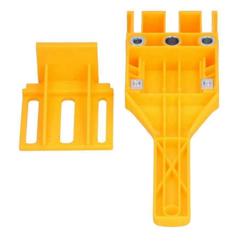 VEHO-3 Sets Of Positioning Fixtures For Woodworking Hole Drilling Tools, Punching Locators Are Connected With Wooden Boards
