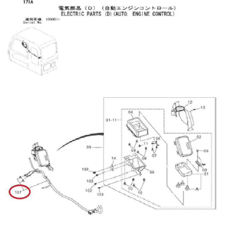 1027579,HARNESS WIRE monitor Hitachi ZX110-E, ZX120-E,ZX130K,ZX160,ZX180LC,ZX200-E,ZX200-3G,ZX230,ZX240-3G,ZX200-HHE,ZX330