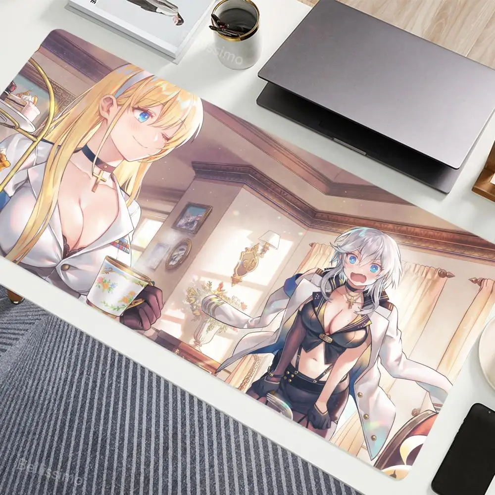 Hot Selling Anti-slip Cushion A_azur L_lane Natural Rubber Mouse Pad Desktop Setup 1200x600mm Desk Mat Boyfriend Gift Large Rug