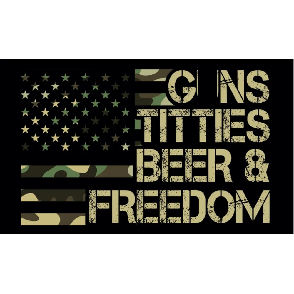 custom 60x90cm beer and freedom flag 3x5ft Camouflage Banner