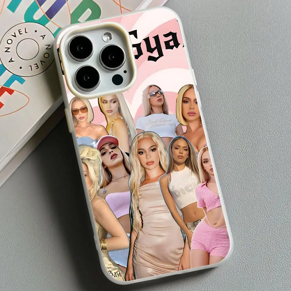

Модный двухслойный белый чехол Fashion Bad Gyal Jelly для iPhone 17 16 15 14 13 12 11 Air Pro Max Plus, защитный