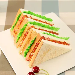 Simulated Bread Sandwich Fake Food Model Cake Dessert Store Window Display Kitchen Props Table Decoration Home Decor