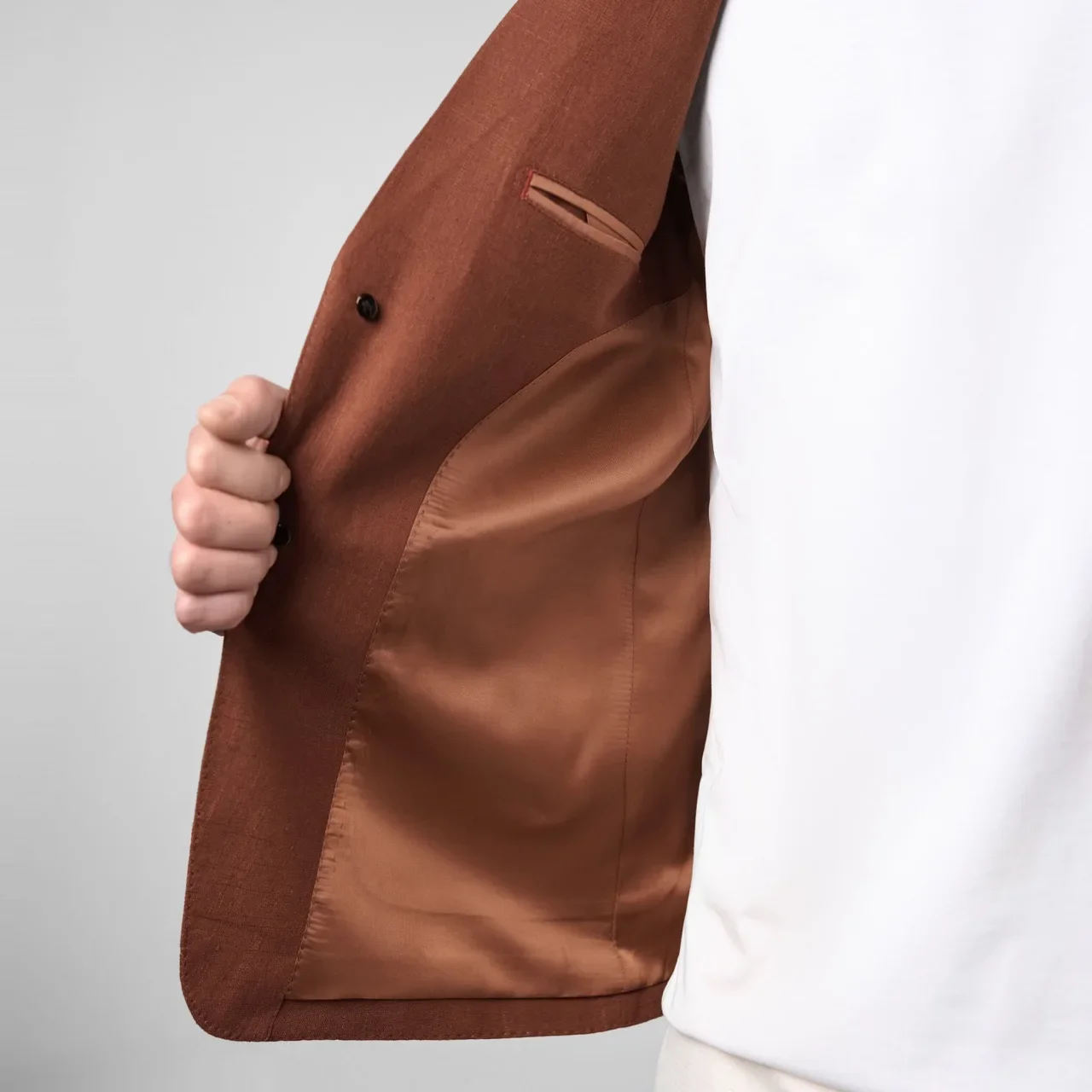 Herren Leinen Blazer Leichte Sommerjacke Unstrukturiert Smart Casual Atmungsaktiv Kühlend Lyocell Resort Stil Stiller Luxus Eleganter Mantel Sonnenschutz Urlaub Strand Viskose Mischung Oberbekleidung Büro Reise Freizei – Detail 5