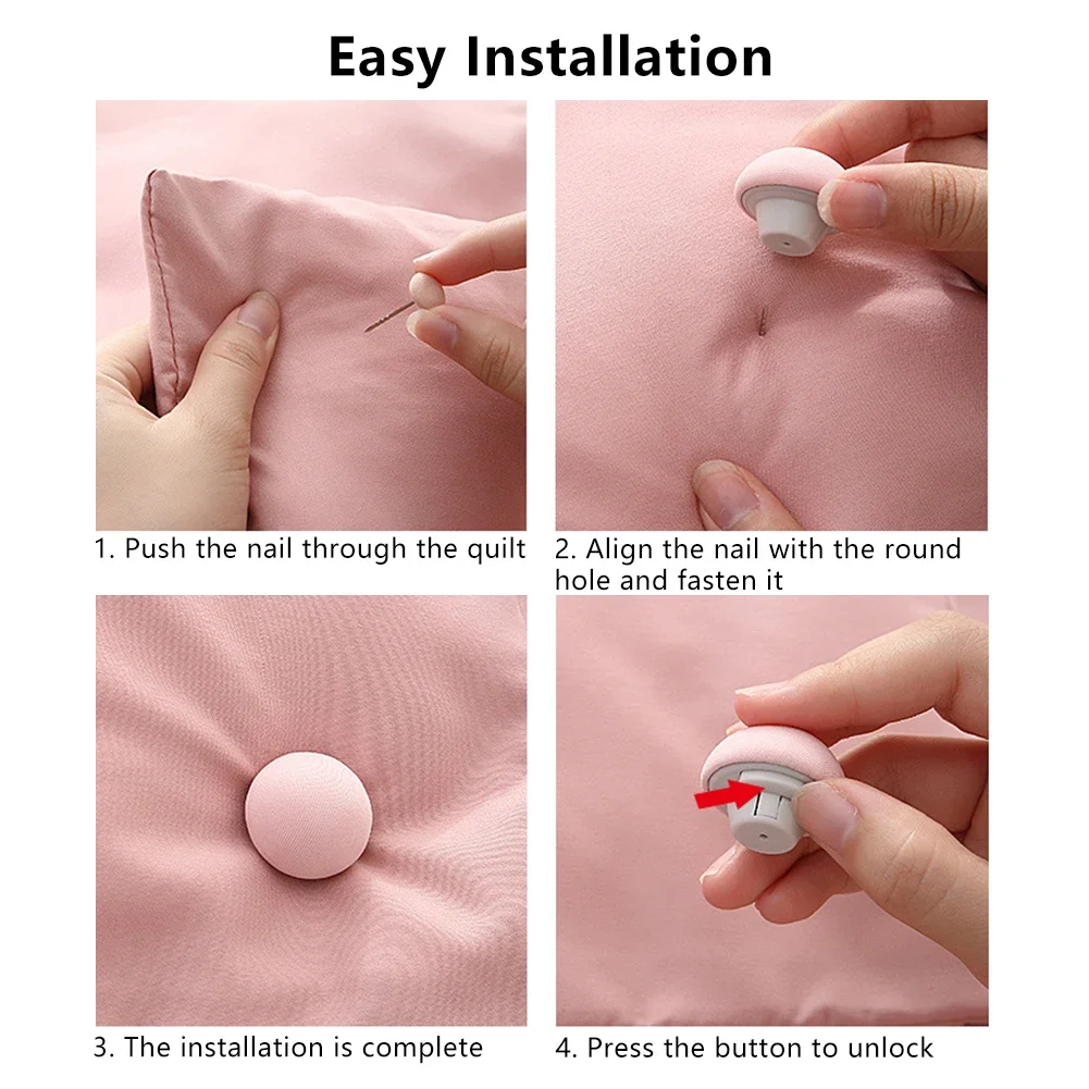 4-16 Pcs BedSheet Quilt Clip Anti-Slip Blanket Buckles Duvet Cover Fastener Clip One Key To Unlock Quilt Holder Fixator Grippers