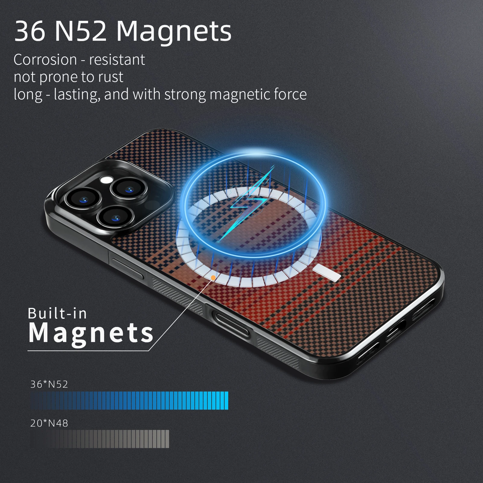 

Чехол премиум-класса из настоящего углеродного волокна для iPhone 12, 13, 14, 15, 16 Plus Pro Max, противоударный, противоскользящий, глянцевый защитный чехол