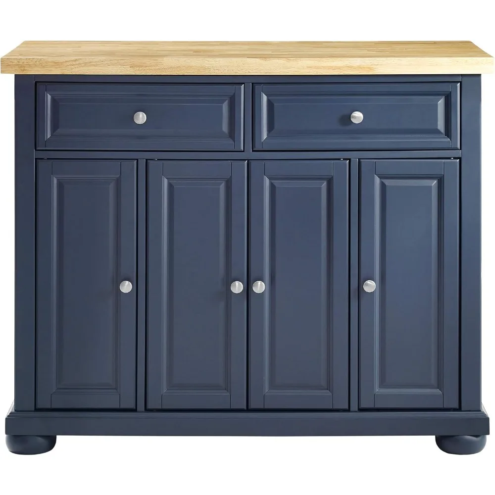 Cabinet Kitchen Furniture Madison Kitchen Island With Butcher Block Top Wheelbarrow Navy Bar Cart Portable Trolley Shelf Chariot