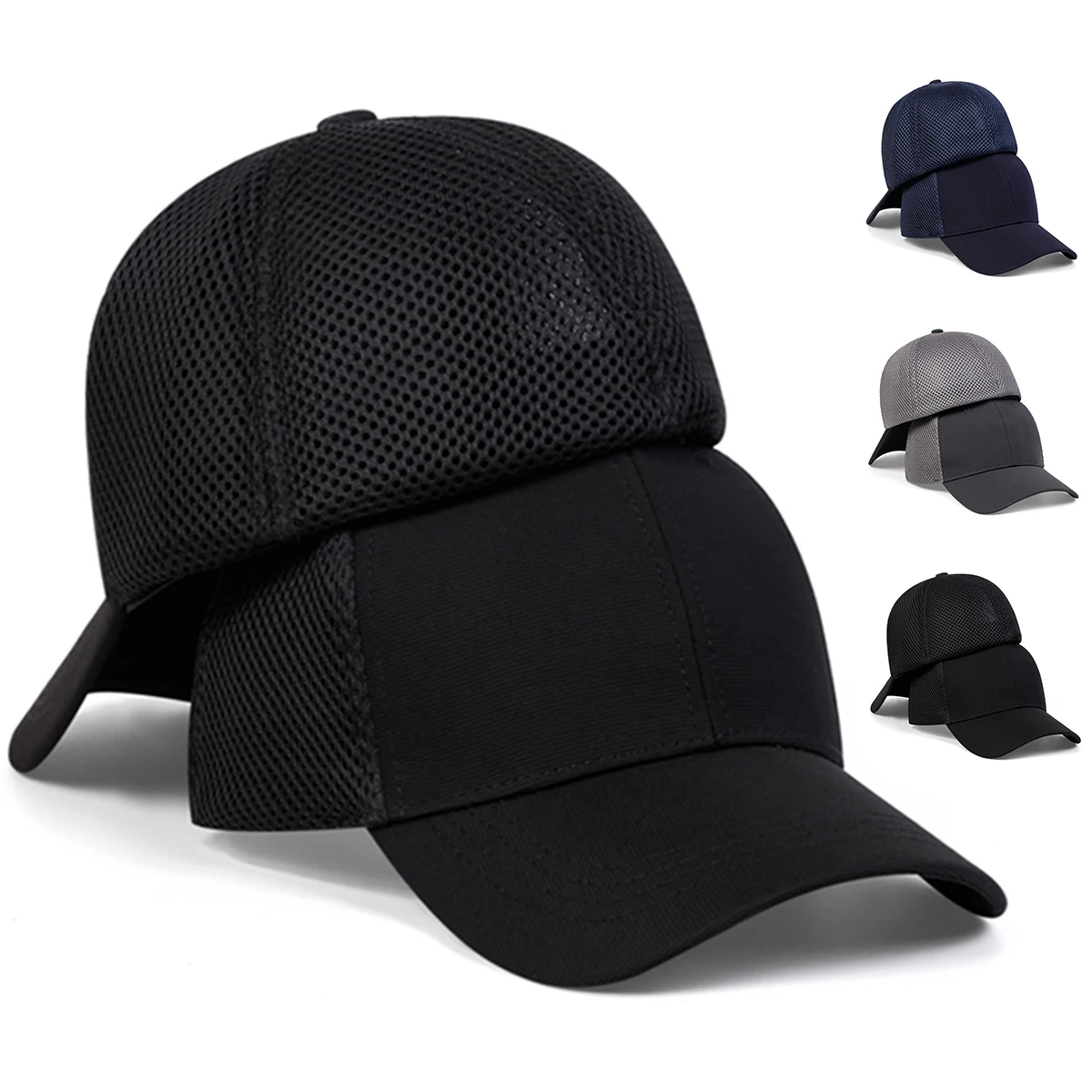 Unisex Rear Sealing Light Plate Baseball Net Caps Spring and Summer Outdoor Casual Hats Sunscreen Hat