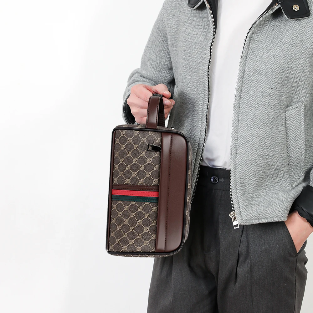 Vintage Style Men's Bag Clutch High Quality PU Leather Clutch Bags Waist Bag For Men Fashion Casual Wasit Strap Wallet Man Pouc
