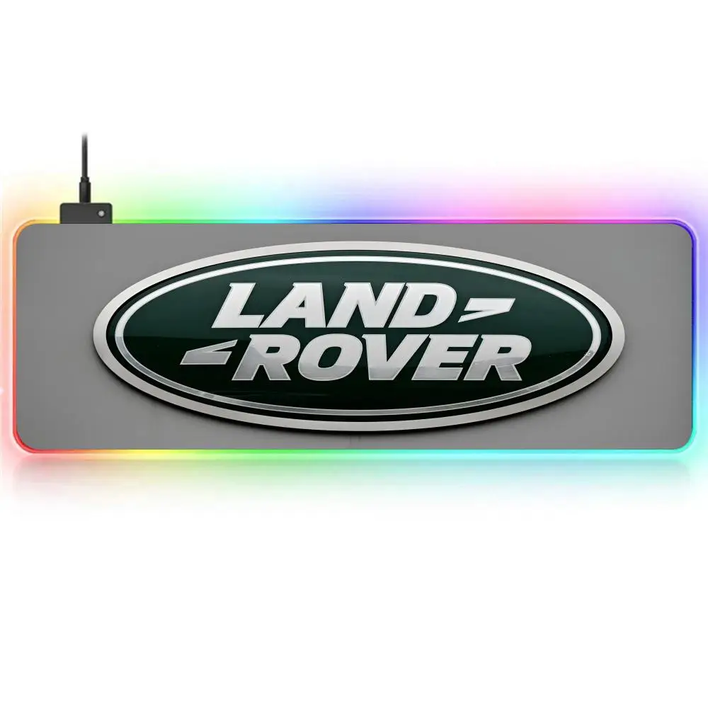 L-Land Rover logo Mouse Pad RGB Large Gaming Mouse Pad Non-slip Rubber Base Keyboard Pad Extra Large Luminous LED Mouse Pad