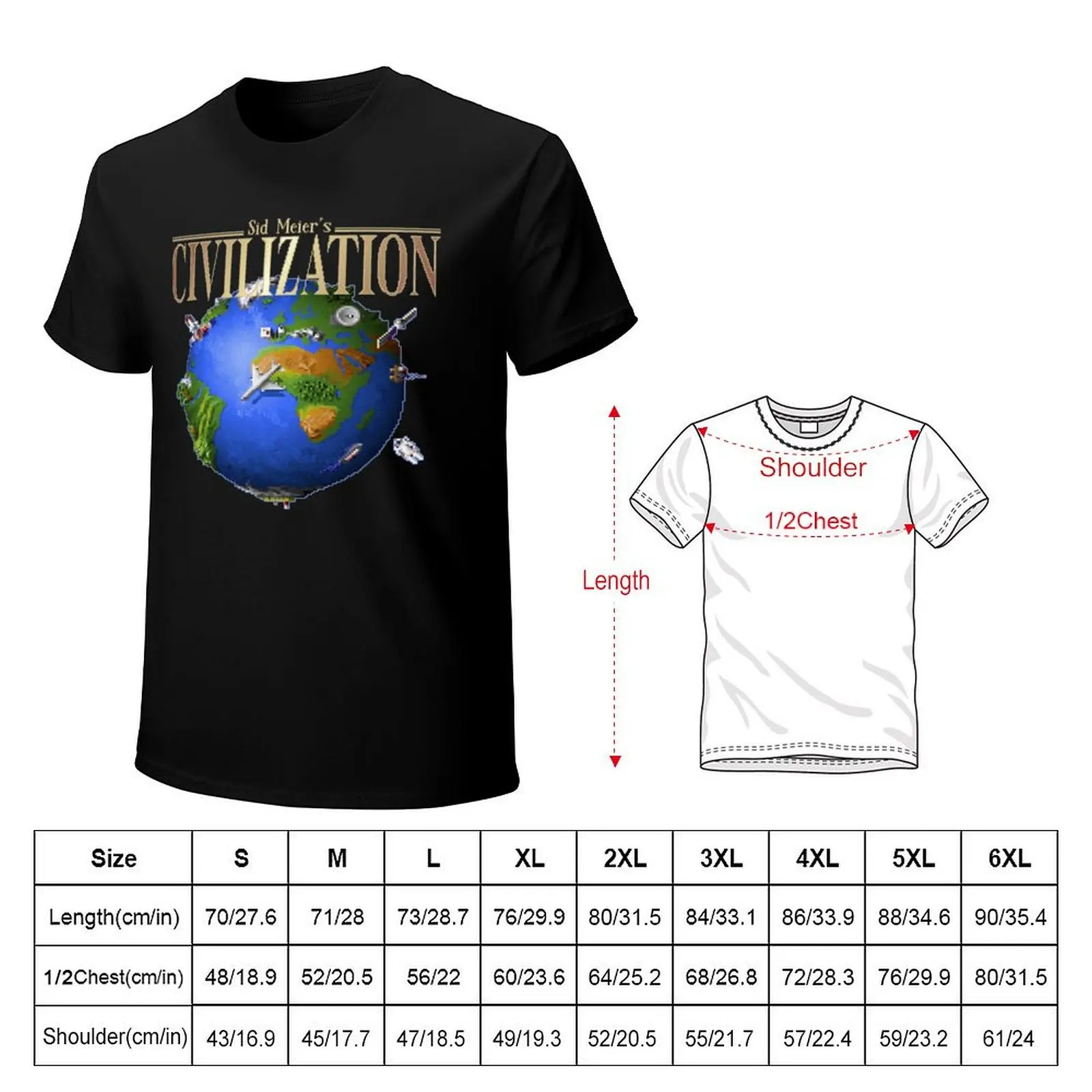 Civilization I Sid Meier T-Shirt summer clothes boys animal print shirts graphic tees blacks graphic tees men