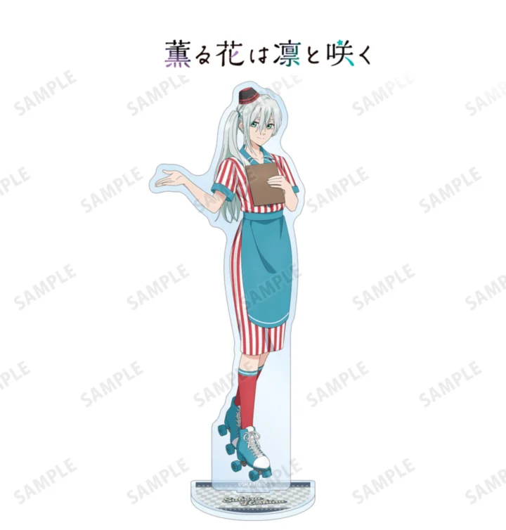 New Anime The Fragrant Flower Blooms With Dignity Retro Diner Waiter Style Rintarou Kaoruko Shohei Saku Acrylic Stand Keychain