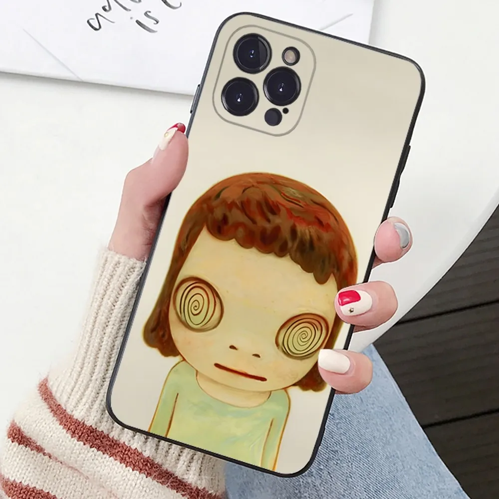 Y-Yoshitomo Girl NaraS Phone Case For IPhone 16 15 14 11 12 13 Mini Pro XS Max Cover 6 7 8 Plus X Funda Shell