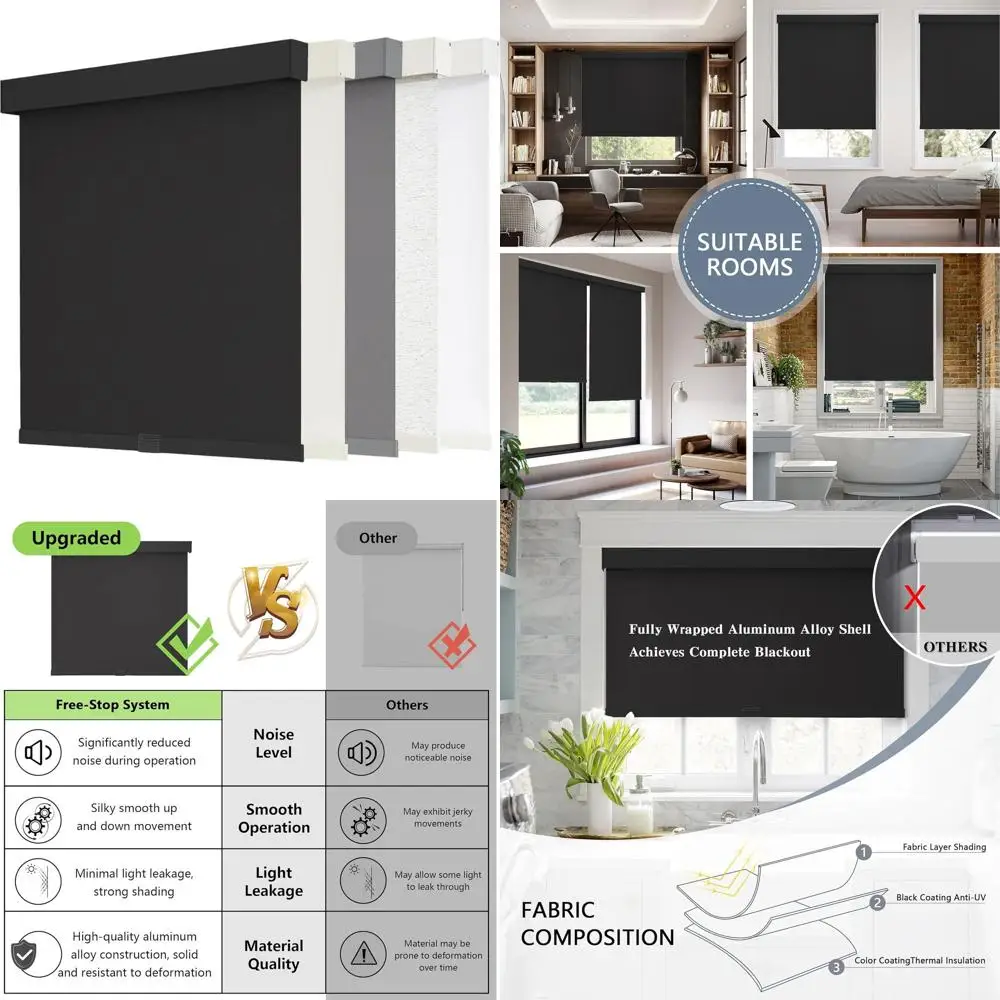 

Беспроводные затемняющие роликовые шторы с балдахином, термоизолированная ткань, защита от ультрафиолета, 38 Вт x 72 В, жалюзи из натуральной ткани для дома