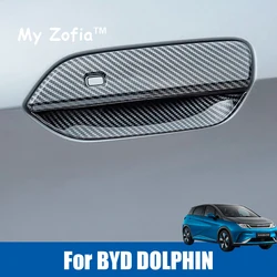 For BYD Dolphin 2023 2024 2025 Car Door Handle Cover Bowl Trim Frame Sticker ABS Carbon Fiber Exterior Protector Accessories