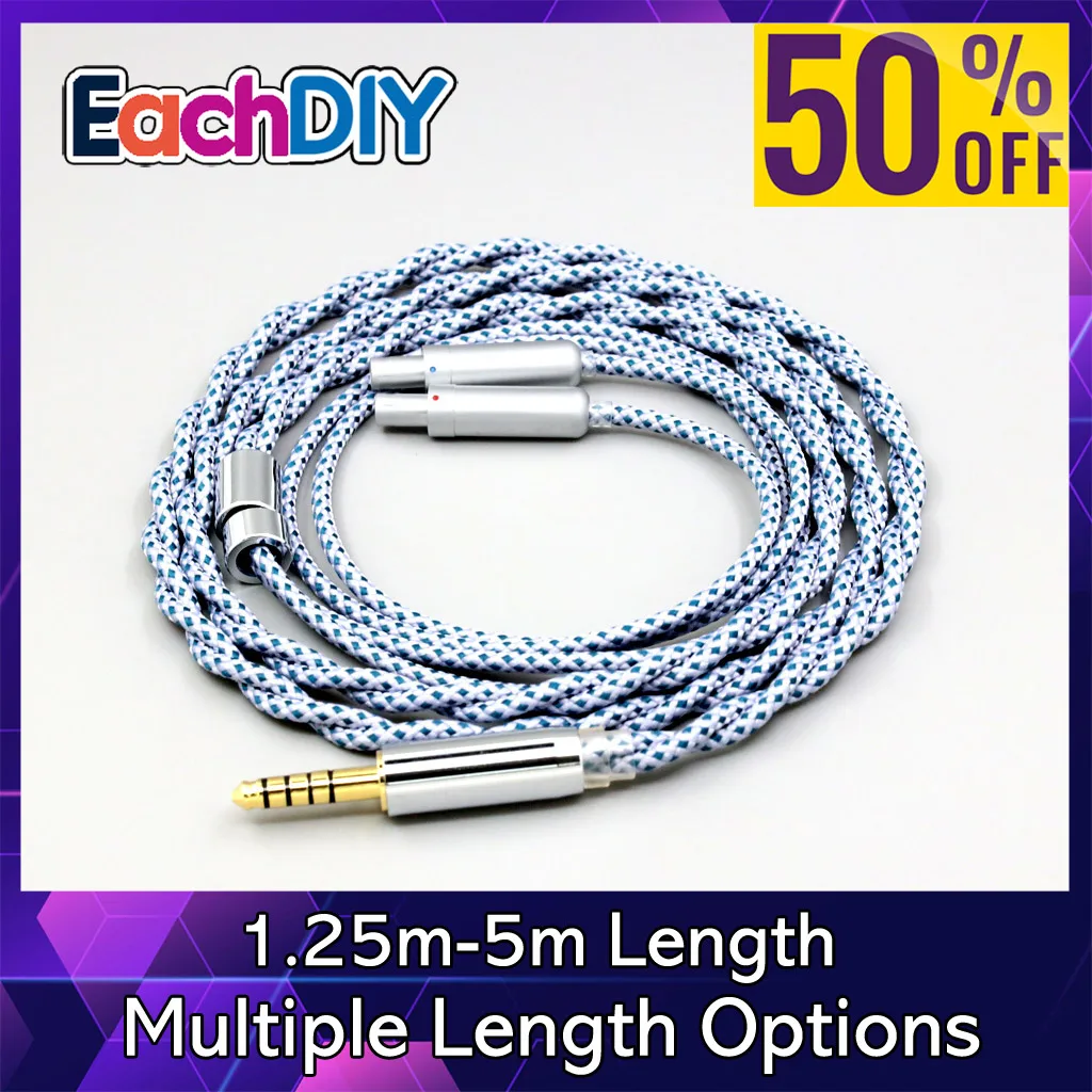 99% Pure Silver Mix Graphene OCC Shielding Earphone Cable For Sennheiser HD800 HD800s HD820s HD820 Dharma D1000 LN008652